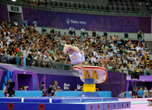 İdman gimnastikası üzrə fərdi çoxnövçülük yarışlarının finalı keçirilir. Bakı, Azərbaycan, 18 iyun 2015